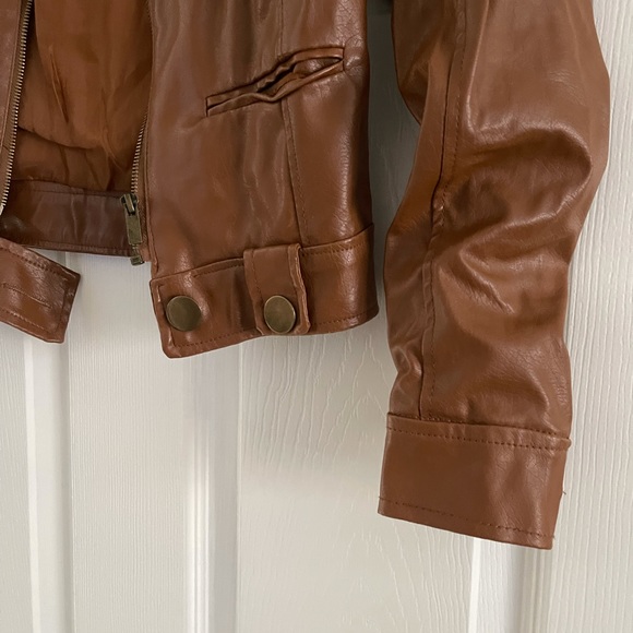 Dark Brown Leatherette Jacket - Picture 9 of 9